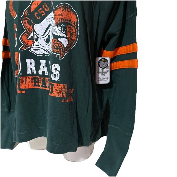 NEW CSU Colorado State Retro Rams Aggies Womens Oversized Cotton Shirt M NCAA - Picture 4 of 9